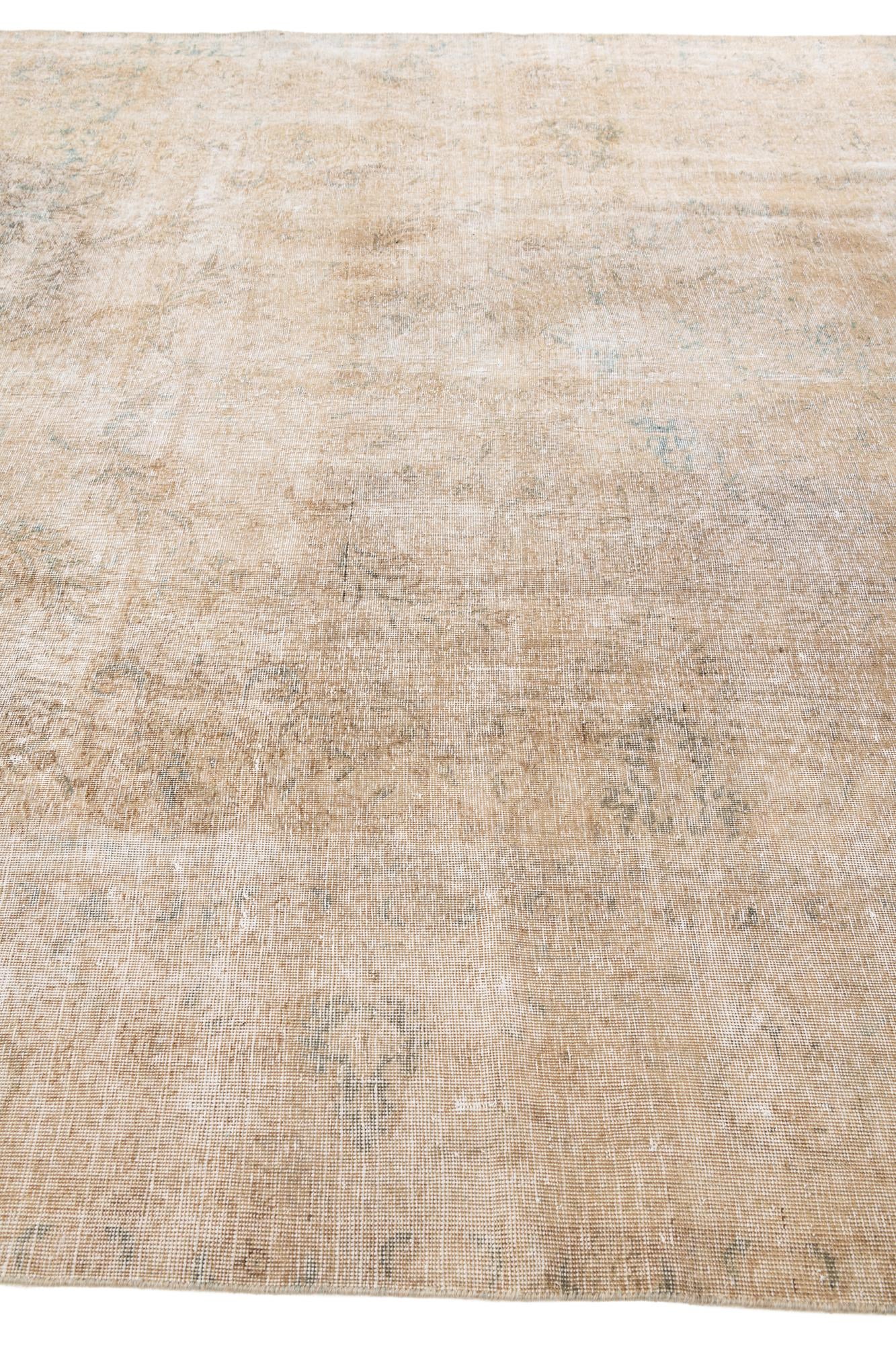 9' 5 x 12' 9 Hand Knotted Ultra Vintage Persian Wool Rug