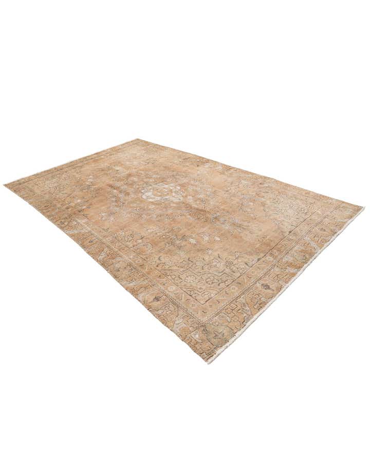 6' x 9' 6 Hand Knotted Ultra Vintage Persian Wool Rug