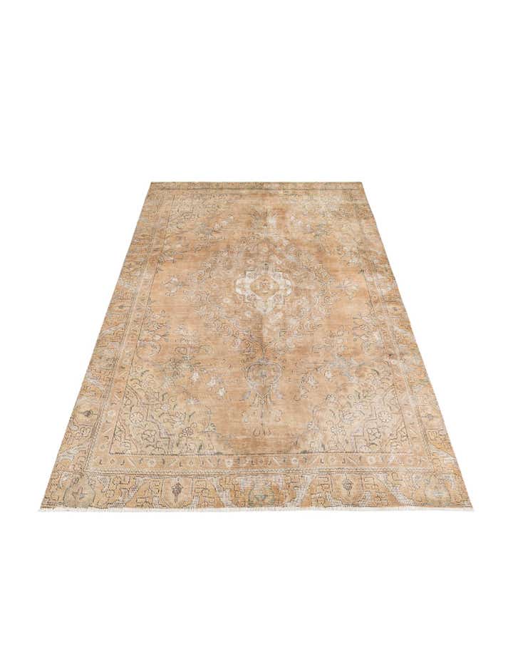6' x 9' 6 Hand Knotted Ultra Vintage Persian Wool Rug