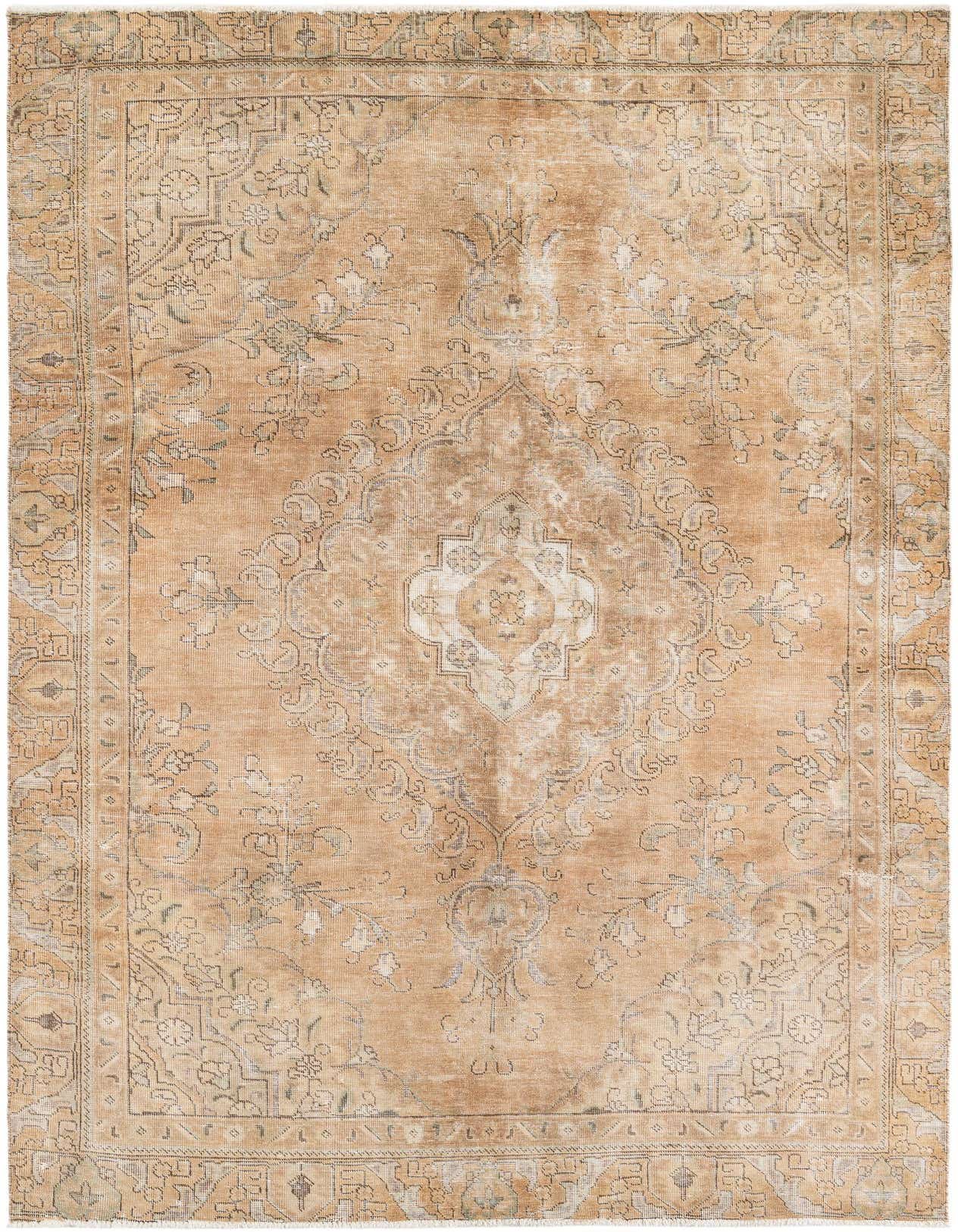 Primary image 6' x 9' 6  Hand Knotted Ultra Vintage Persian Wool Rug