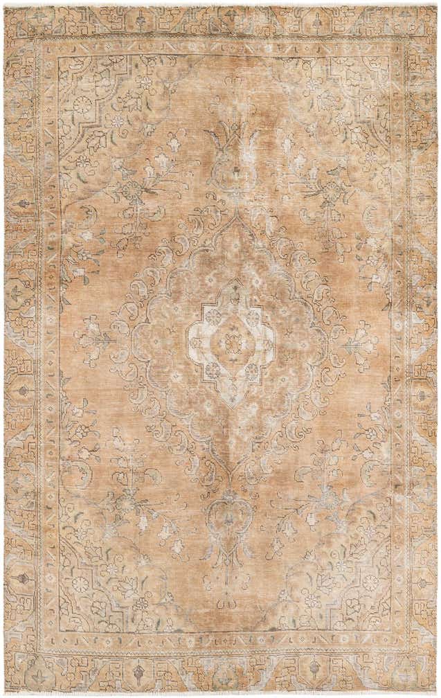 6' x 9' 6 Hand Knotted Ultra Vintage Persian Wool Rug