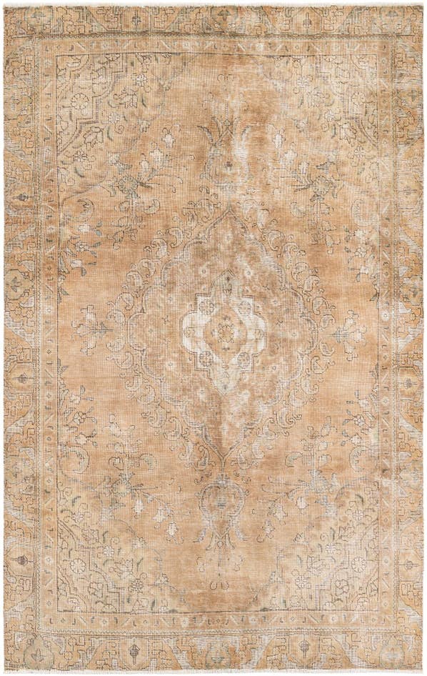 Detail image of 6' x 9' 6 Hand Knotted Ultra Vintage Persian Wool Rug