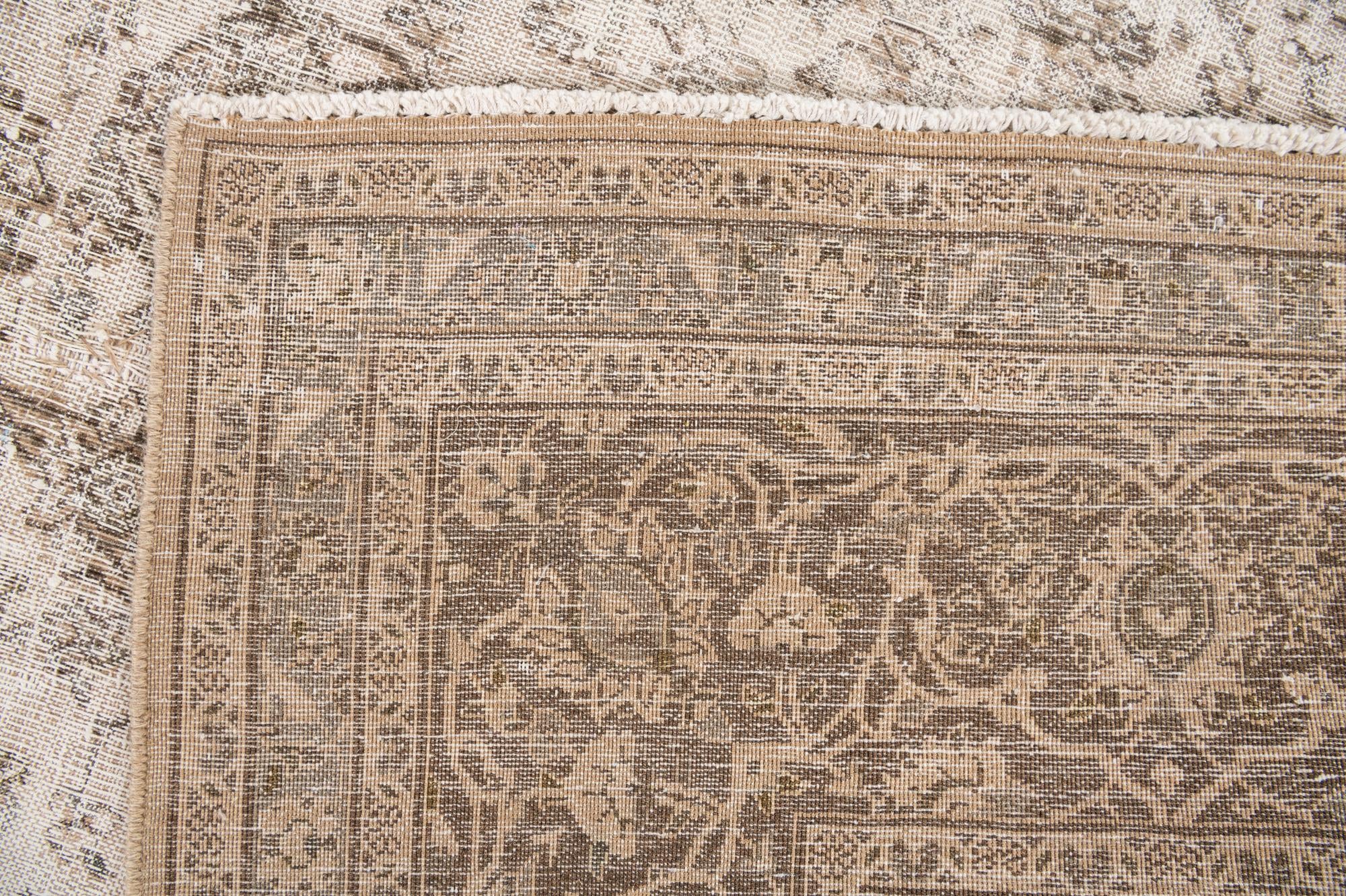 9' 4 x 12' 4 Hand Knotted Ultra Vintage Persian Wool Rug