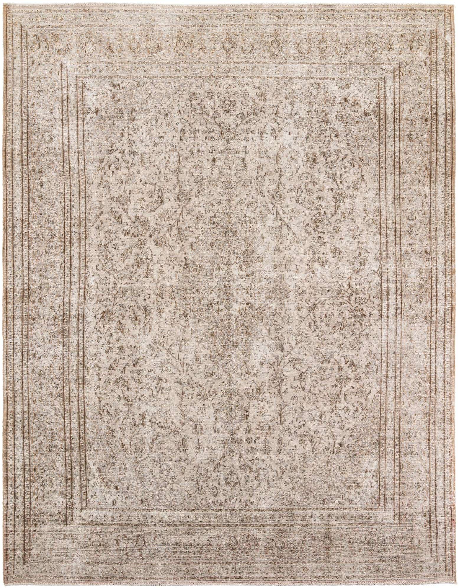 9' 4 x 12' 4 Hand Knotted Ultra Vintage Persian Wool Rug