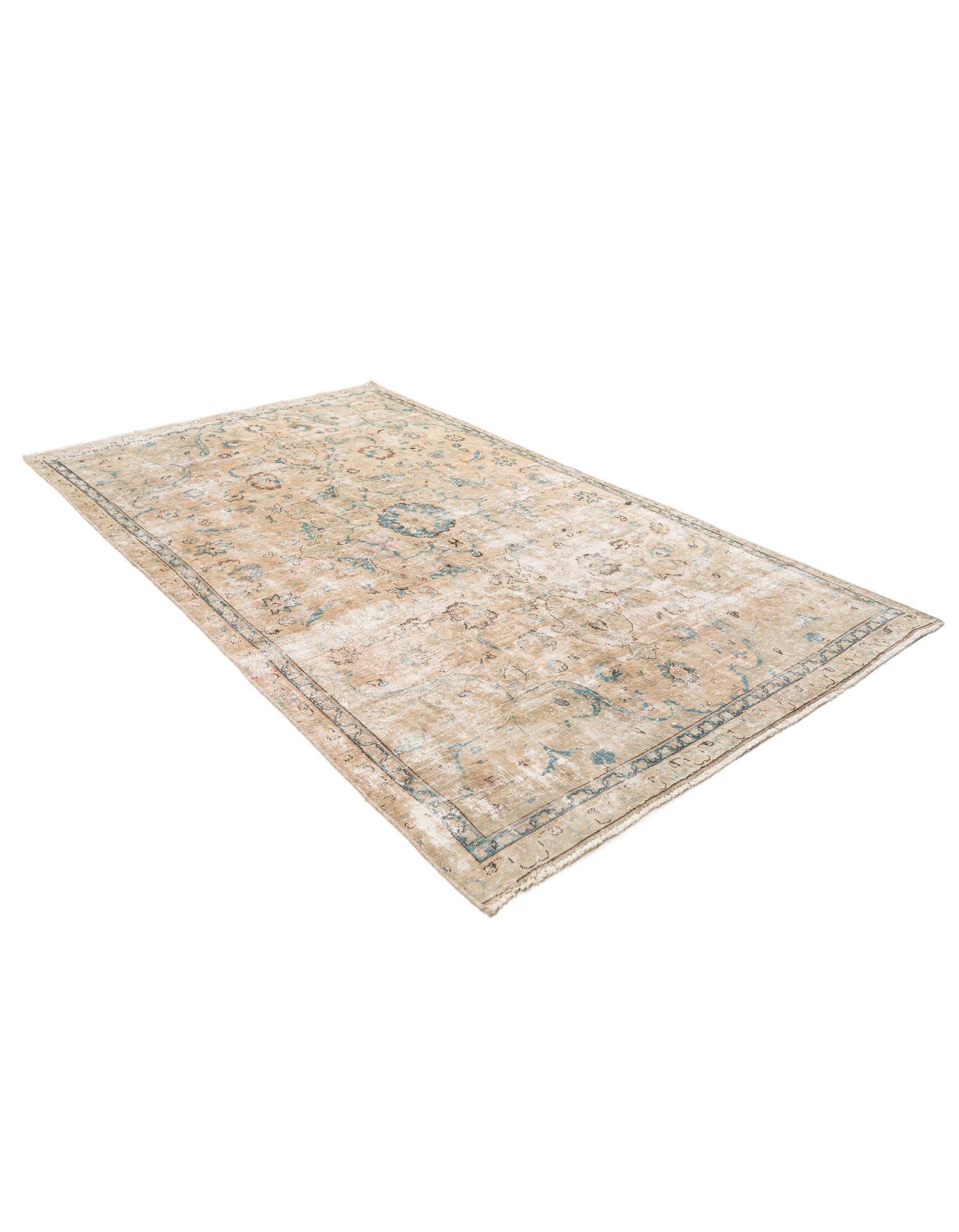 5' 7 x 9' 6 Hand Knotted Ultra Vintage Persian Wool Rug