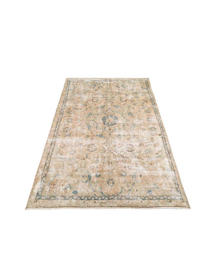 5' 7 x 9' 6 Hand Knotted Ultra Vintage Persian Wool Rug