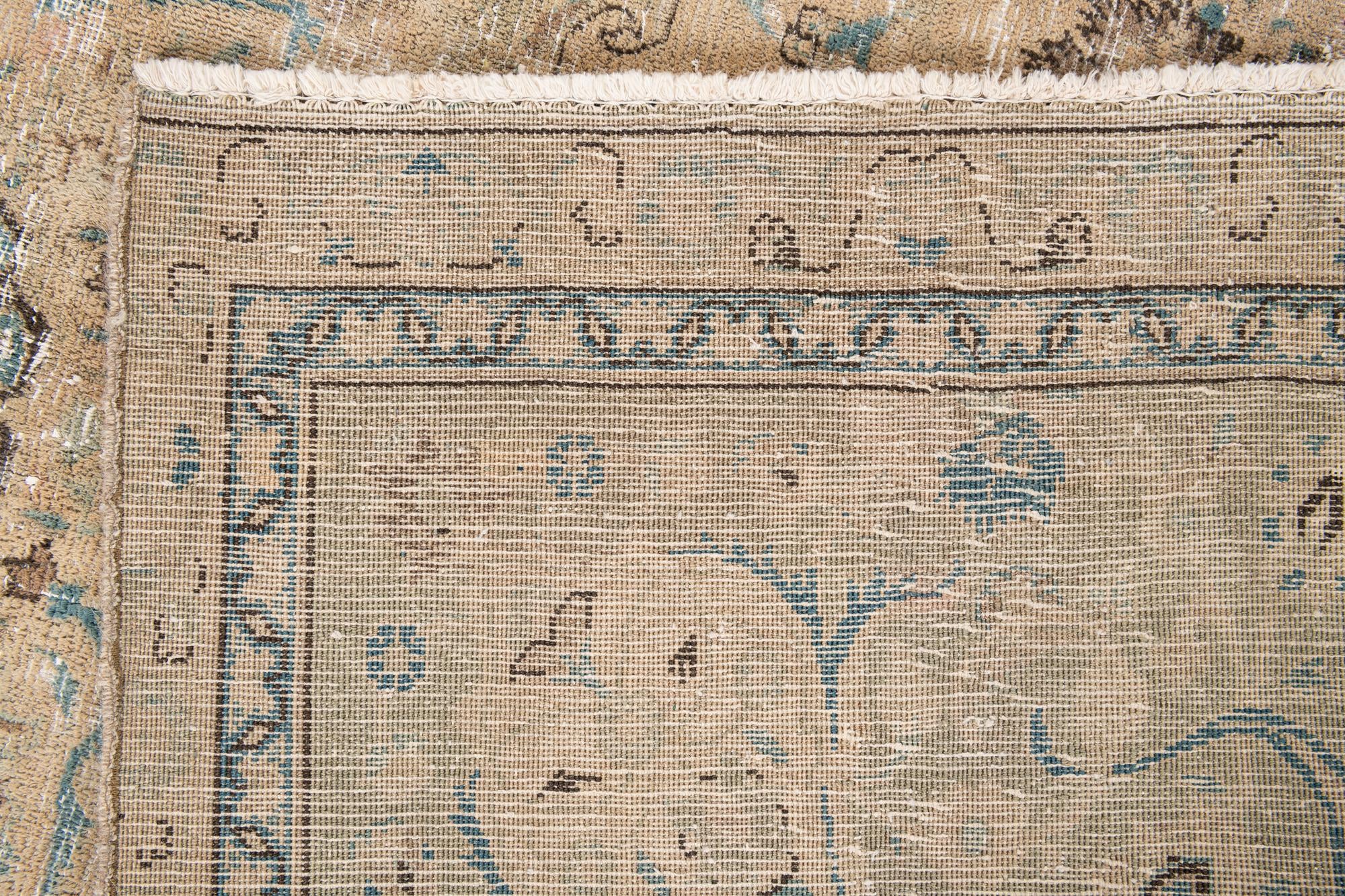 5' 7 x 9' 6 Hand Knotted Ultra Vintage Persian Wool Rug