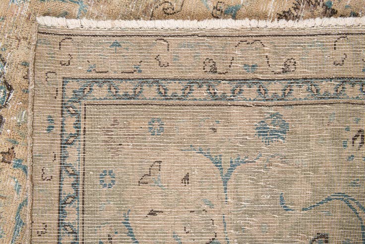 Detail image of 5' 7 x 9' 6 Hand Knotted Ultra Vintage Persian Wool Rug
