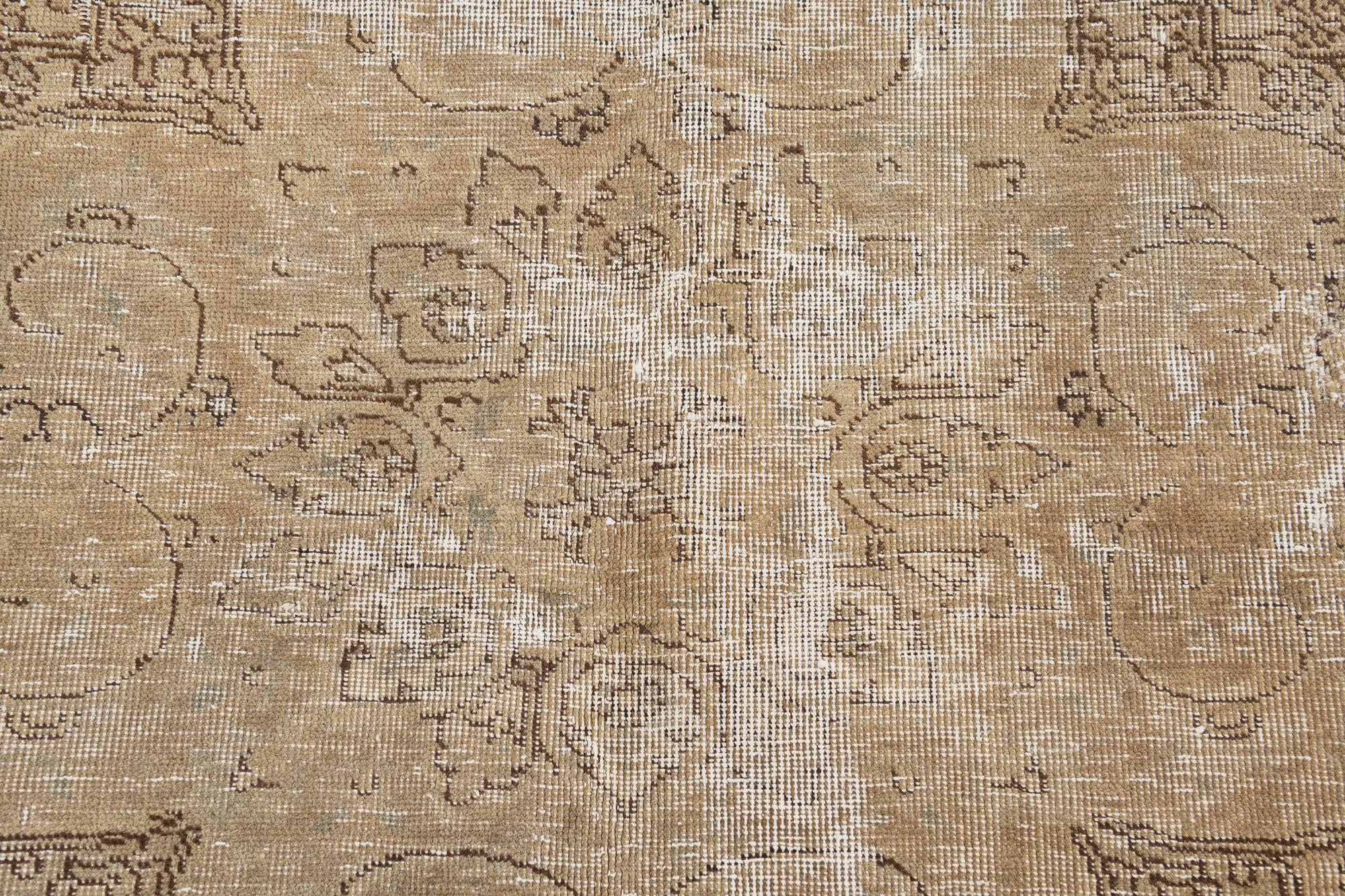 6' x 8' 7 Hand Knotted Ultra Vintage Persian Wool Rug