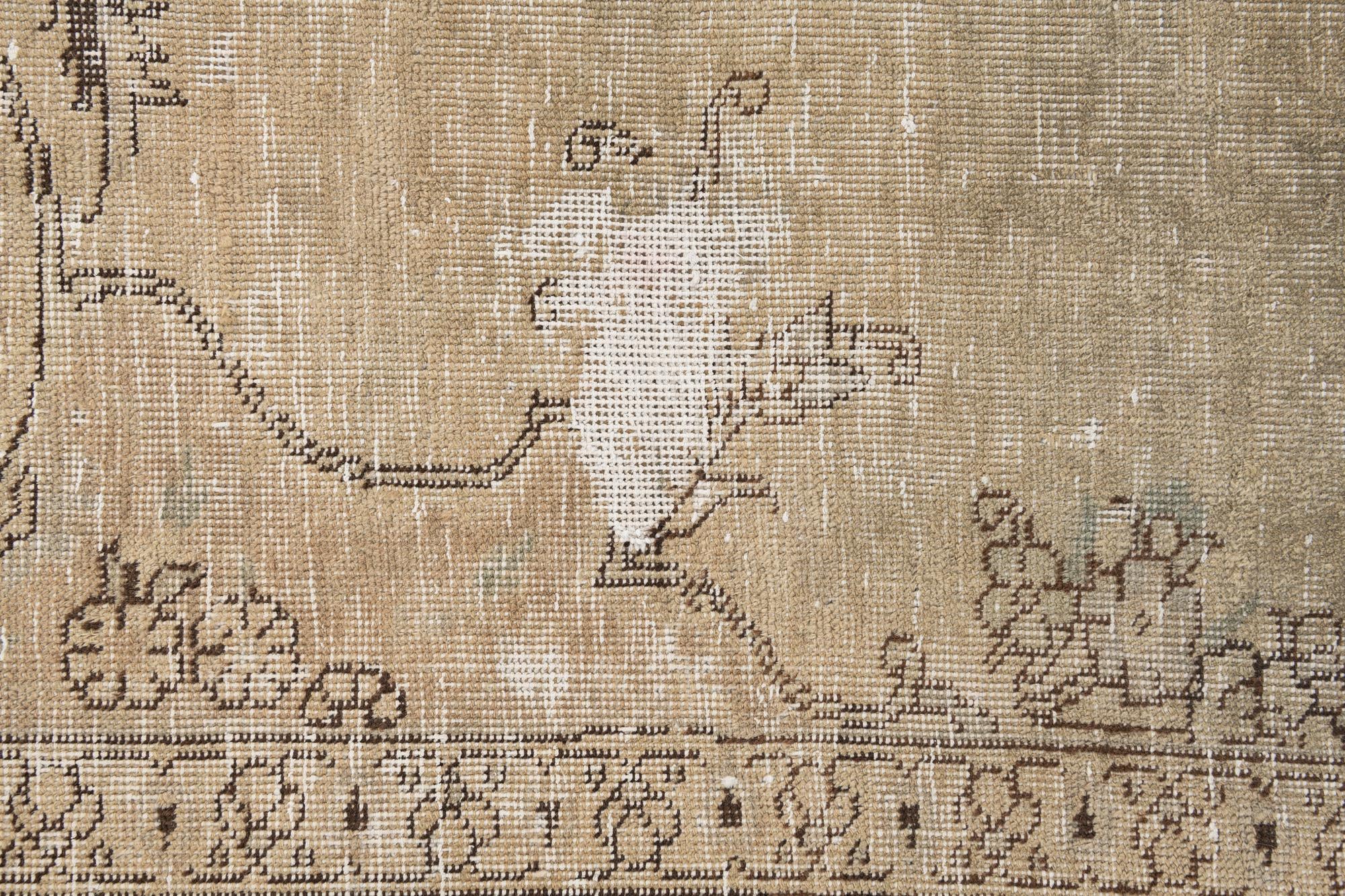 6' x 8' 7 Hand Knotted Ultra Vintage Persian Wool Rug