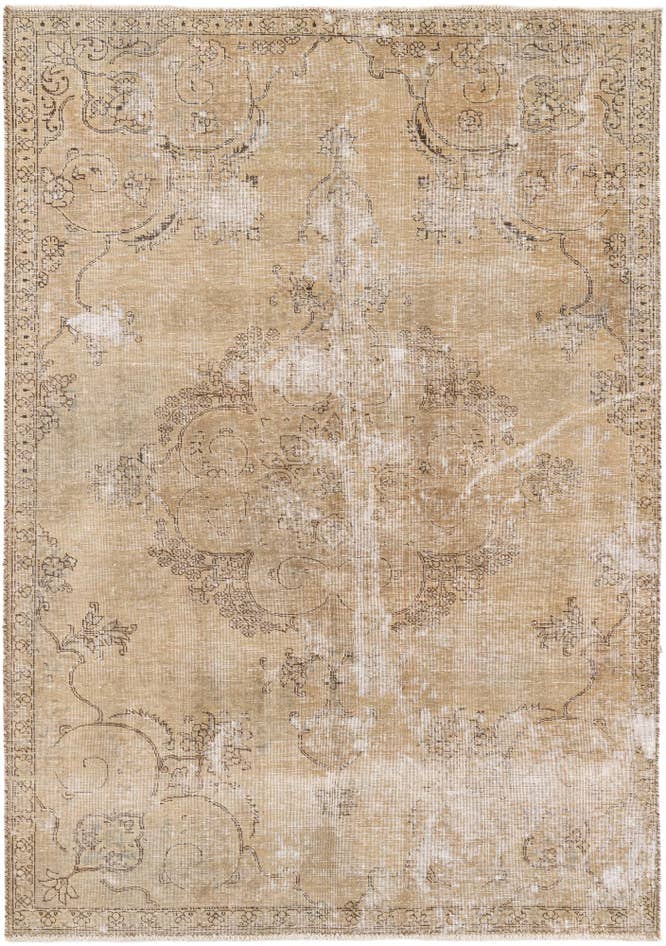 Detail image of 6' x 8' 7 Hand Knotted Ultra Vintage Persian Wool Rug