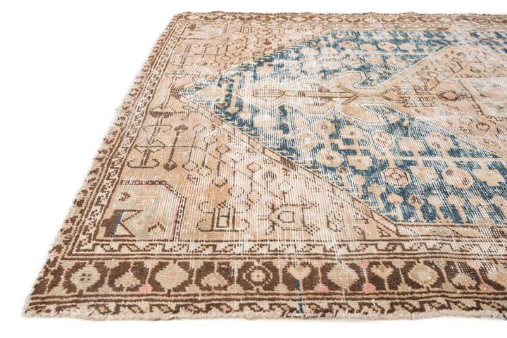 4' 4 x 7' Hand Knotted Ultra Vintage Persian Wool Rug