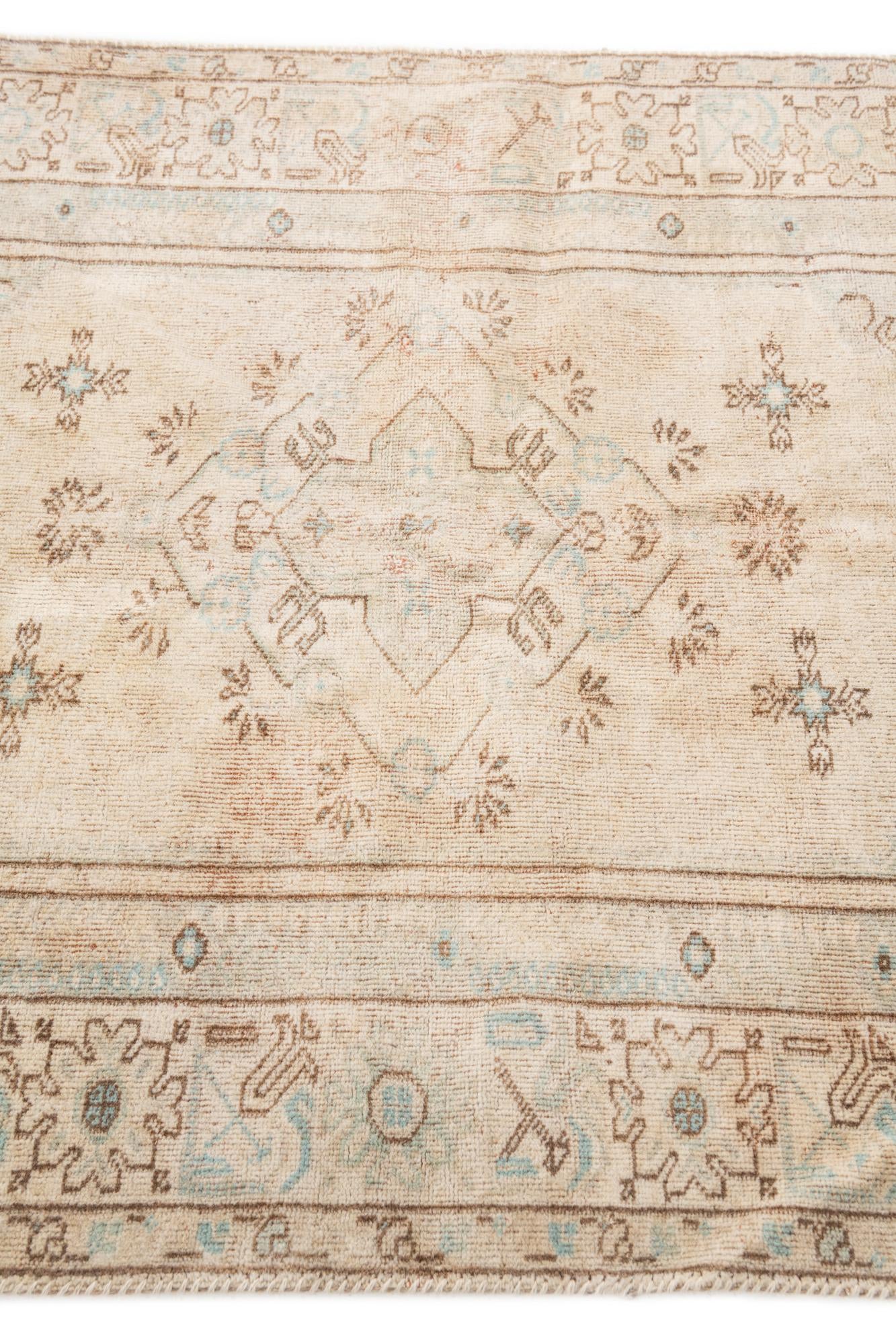 80cm x 160cm anudado a mano Ultra Vintage Alfombra Persa Lana