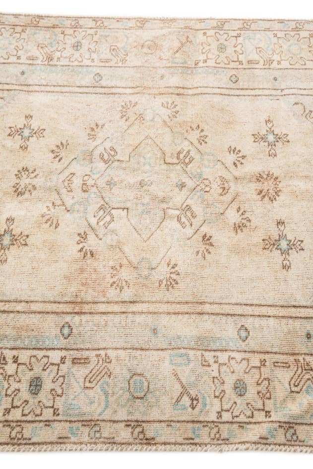 Detail image of 80cm x 160cm anudado a mano Ultra Vintage Alfombra Persa Lana