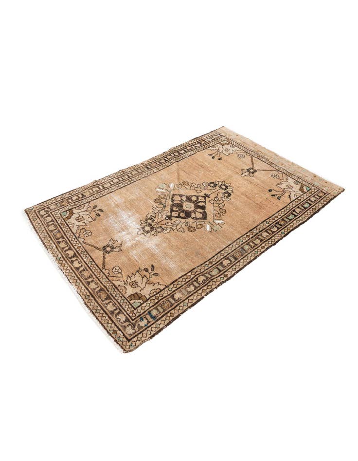 Detail image of 3' 2 x 4' 10 Hand Knotted Ultra Vintage Persian Wool Rug