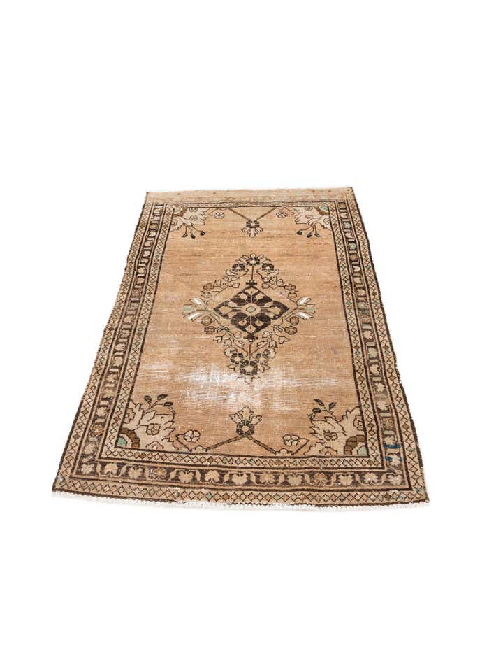 3' 2 x 4' 10 Hand Knotted Ultra Vintage Persian Wool Rug