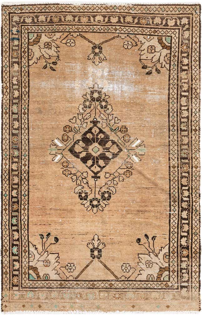 3' 2 x 4' 10 Hand Knotted Ultra Vintage Persian Wool Rug