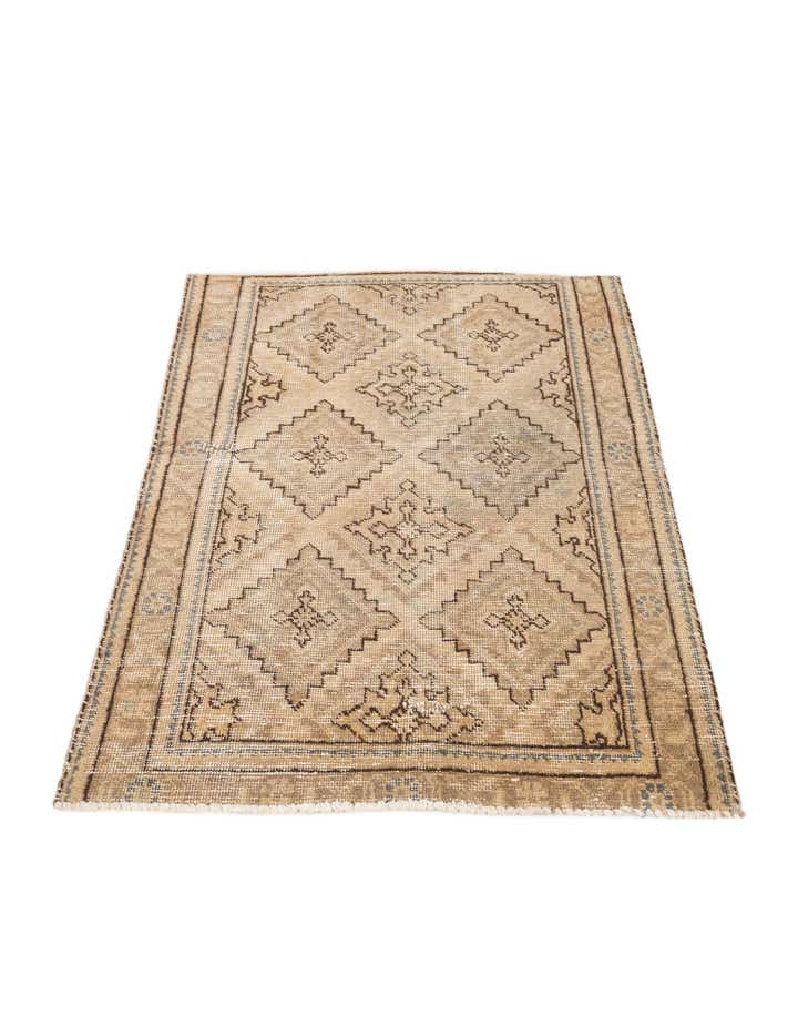 3' 3 x 4' 2 Hand Knotted Ultra Vintage Persian Wool Rug