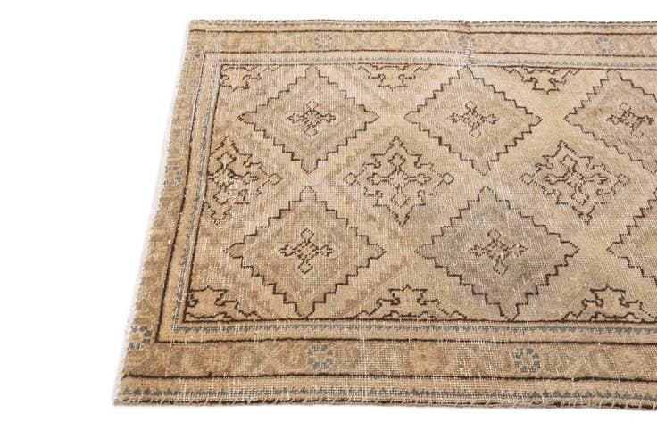 Detail image of 3' 3 x 4' 2 Hand Knotted Ultra Vintage Persian Wool Rug