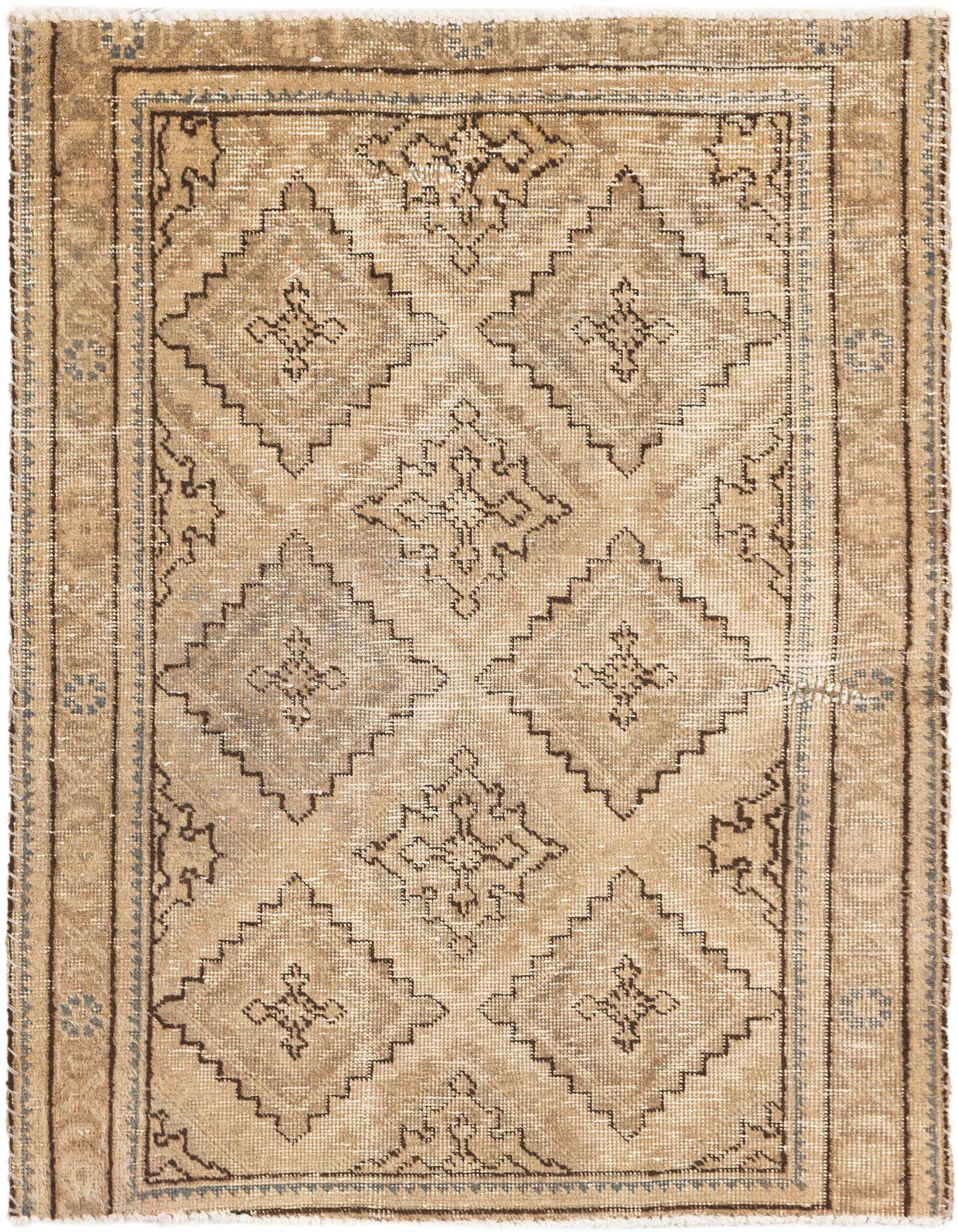 Primary image 3' 3 x 4' 2  Hand Knotted Ultra Vintage Persian Wool Rug
