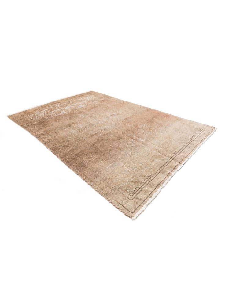 Detail image of 4' 2 x 6' 2  Hand Knotted Ultra Vintage Persian Wool Rug