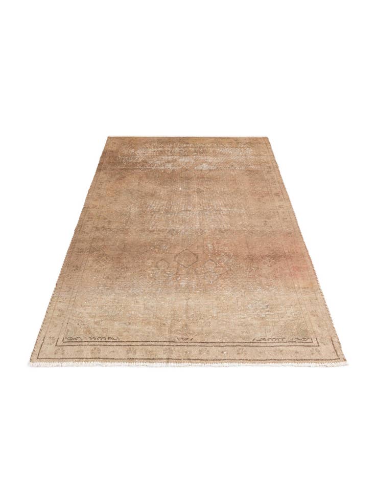 Detail image of 4' 2 x 6' 2  Hand Knotted Ultra Vintage Persian Wool Rug