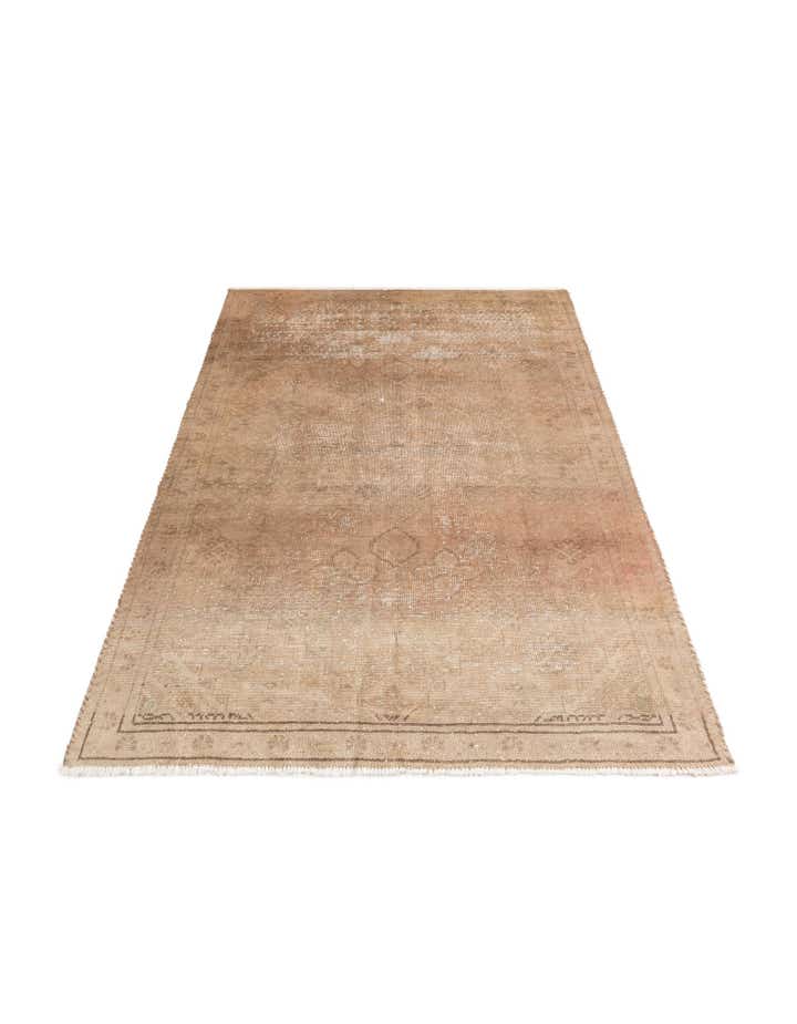 4' 2 x 6' 2 Hand Knotted Ultra Vintage Persian Wool Rug