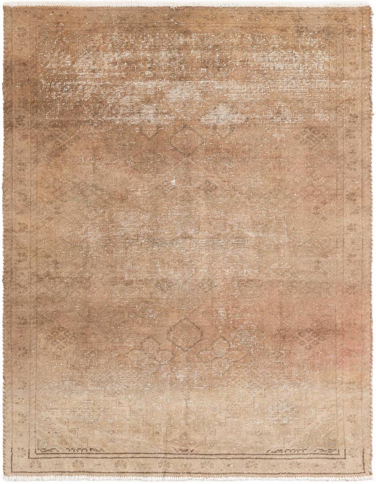 Detail image of 4' 2 x 6' 2 Hand Knotted Ultra Vintage Persian Wool Rug