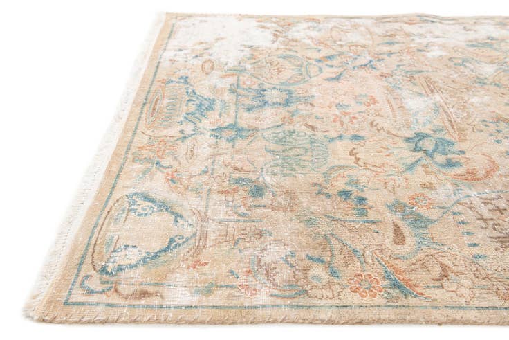 Detail image of 3' 4 x 4' 9 Hand Knotted Ultra Vintage Persian Wool Rug