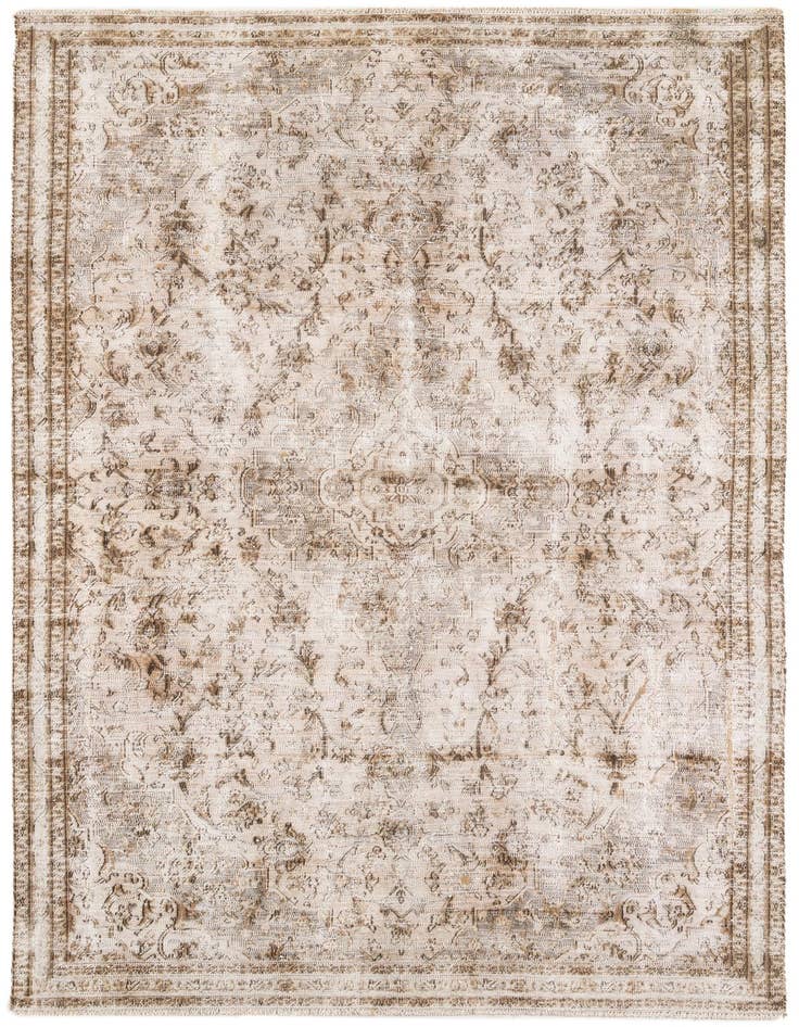 Detail image of 5' 4 x 8' 10 Hand Knotted Ultra Vintage Persian Wool Rug