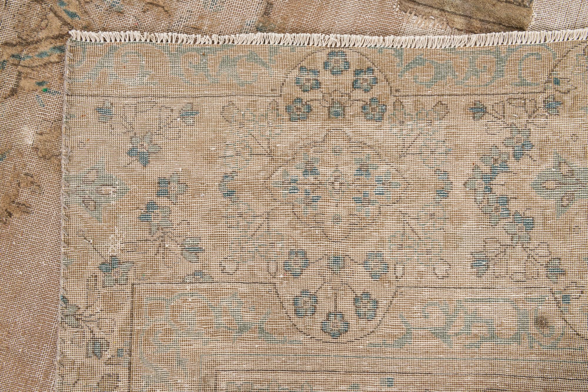 8' 5 x 11' 9 Hand Knotted Ultra Vintage Persian Wool Rug