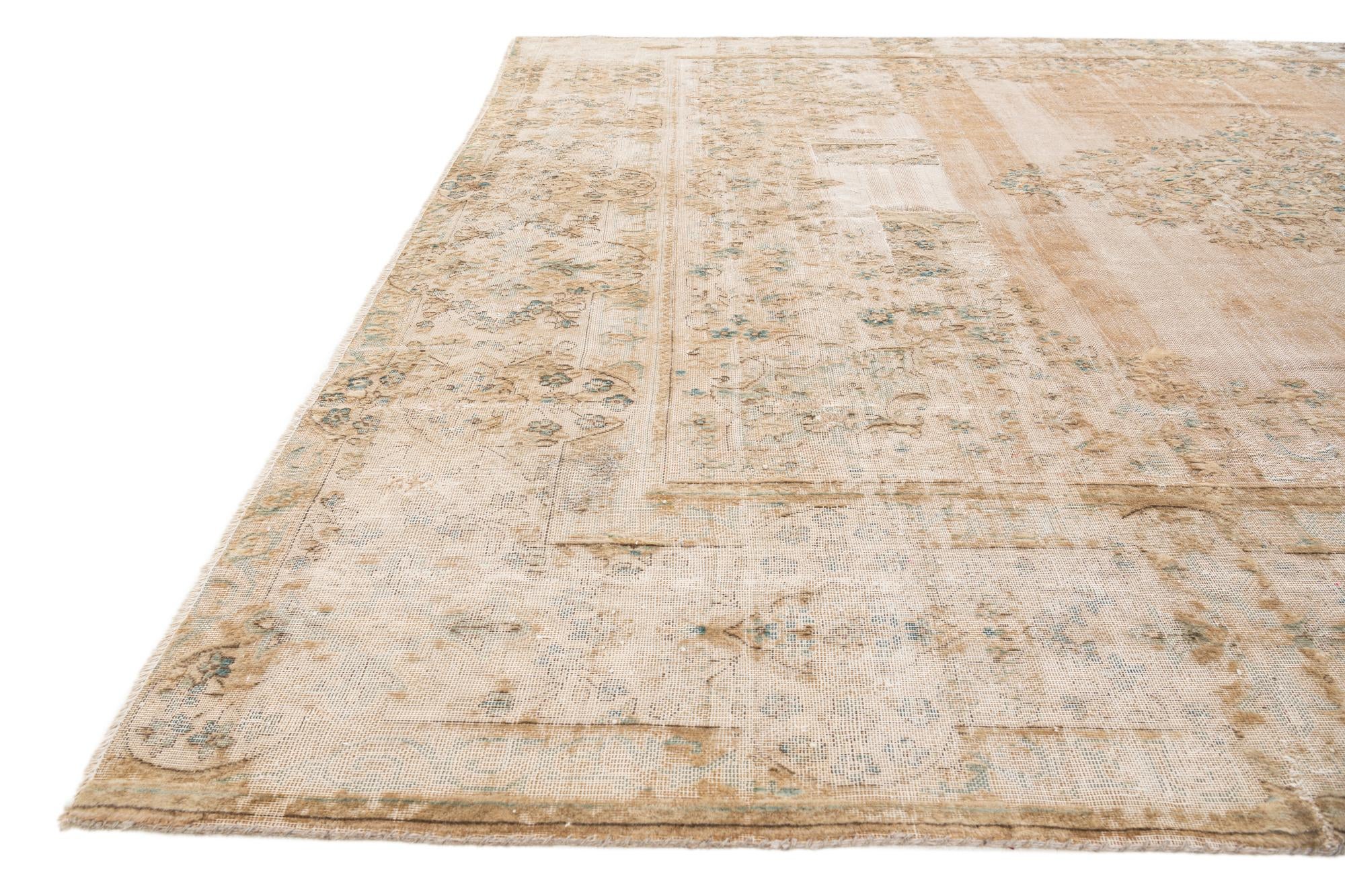 8' 5 x 11' 9 Hand Knotted Ultra Vintage Persian Wool Rug