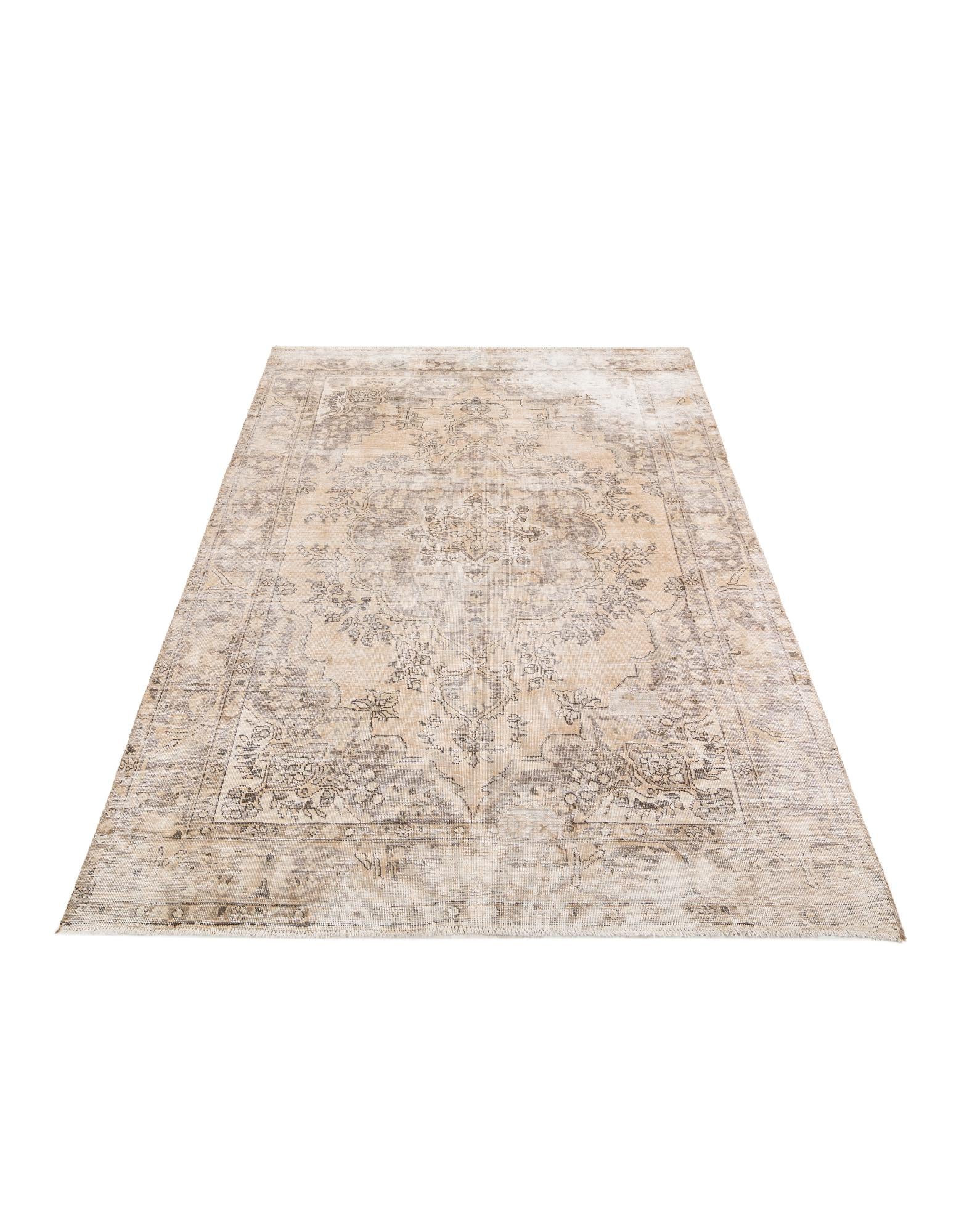 6' 7 x 9' 5 Hand Knotted Ultra Vintage Persian Wool Rug