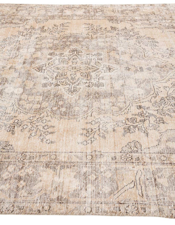 Detail image of 6' 7 x 9' 5  Hand Knotted Ultra Vintage Persian Wool Rug