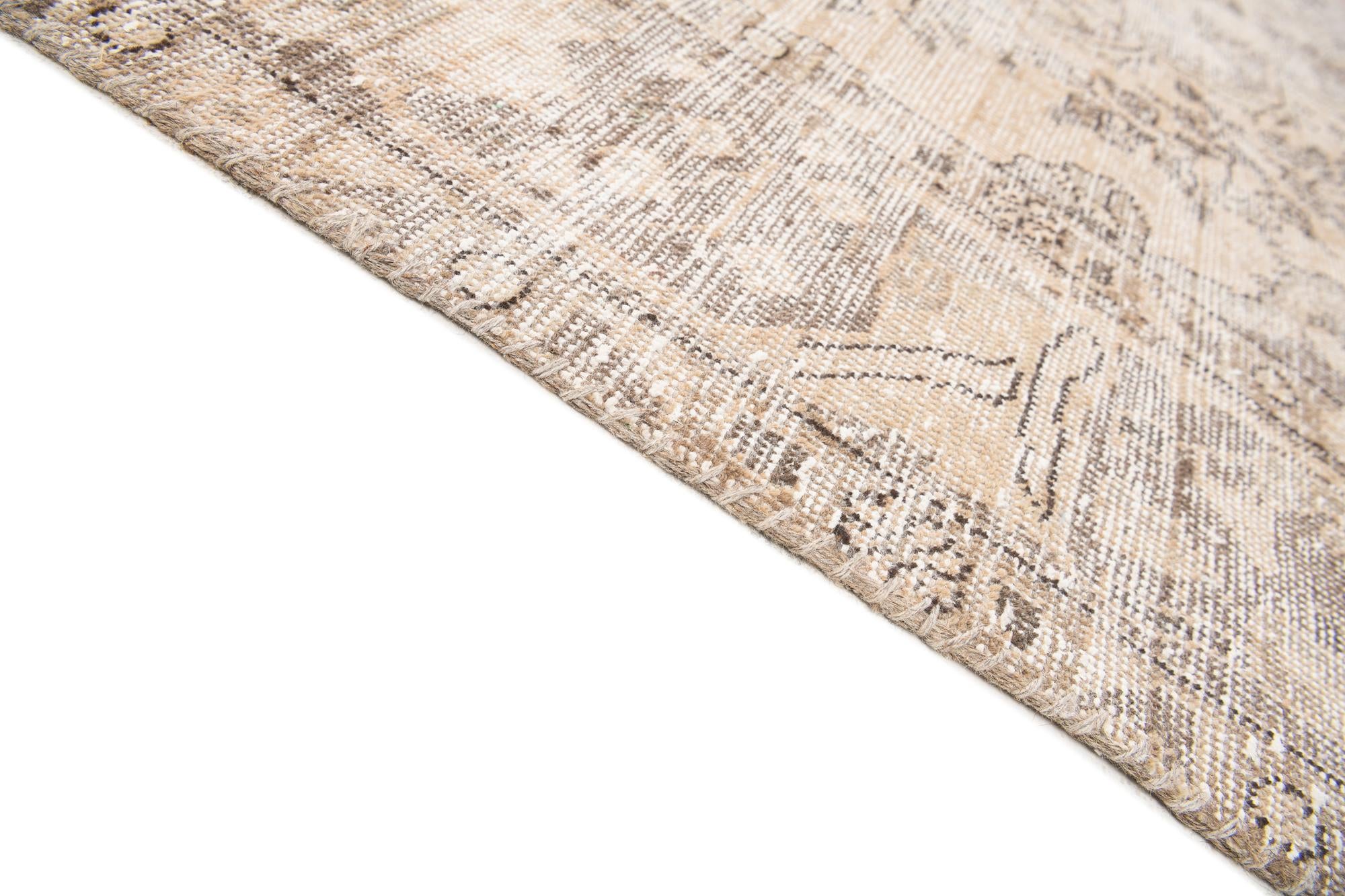 6' 7 x 9' 5 Hand Knotted Ultra Vintage Persian Wool Rug