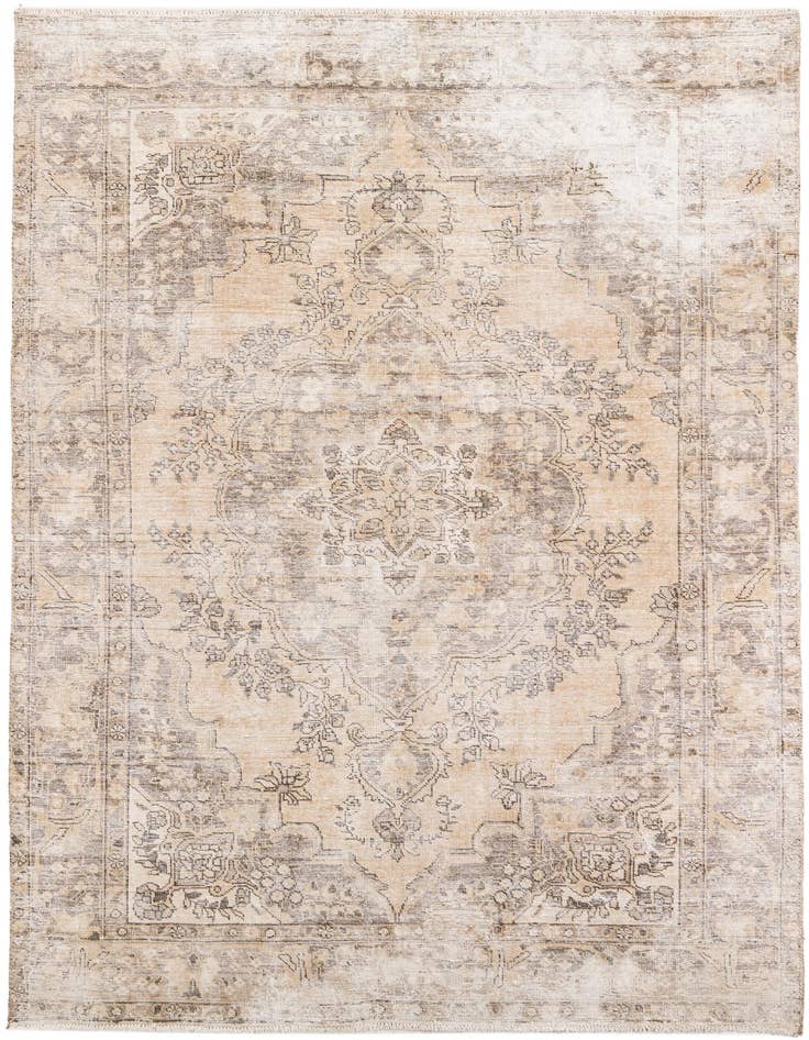 Detail image of 6' 7 x 9' 5 Hand Knotted Ultra Vintage Persian Wool Rug