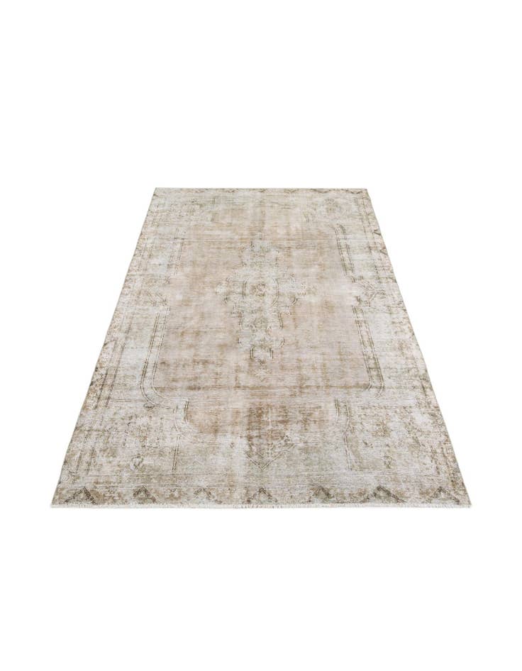 Detail image of 6' 7 x 10' 6 Hand Knotted Ultra Vintage Persian Wool Rug