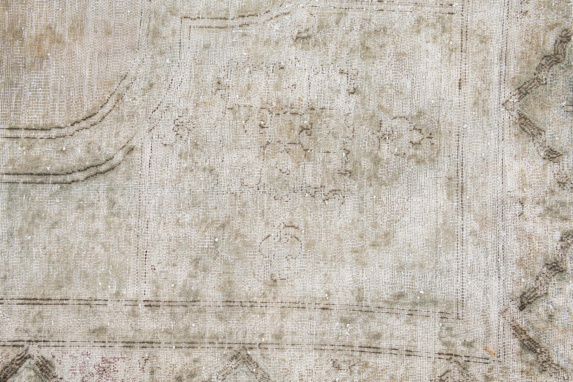6' 7 x 10' 6 Hand Knotted Ultra Vintage Persian Wool Rug