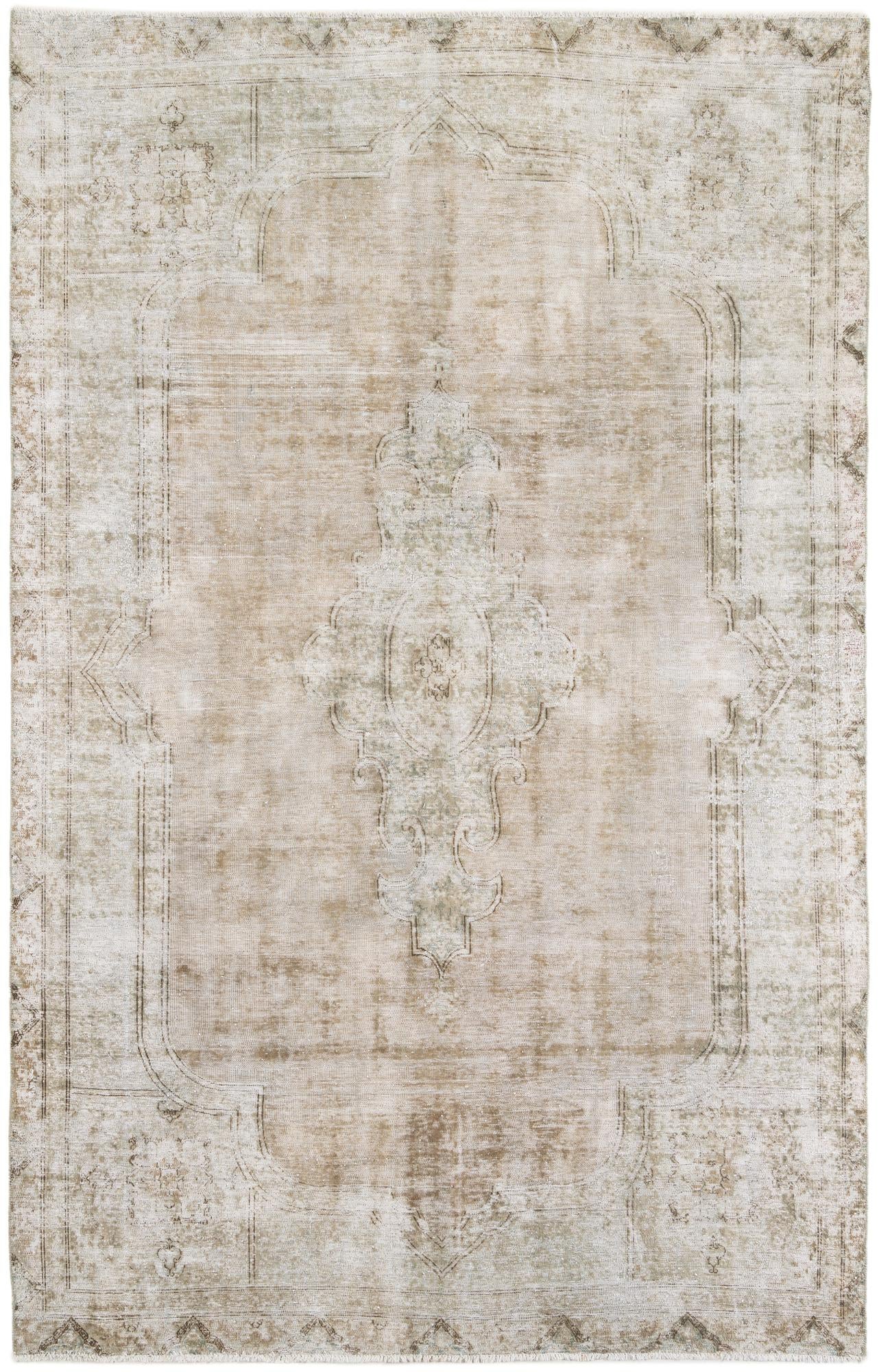 6' 7 x 10' 6 Hand Knotted Ultra Vintage Persian Wool Rug