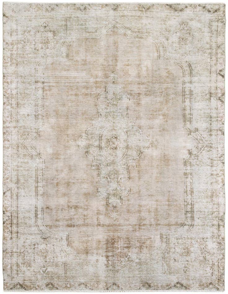 Detail image of 6' 7 x 10' 6 Hand Knotted Ultra Vintage Persian Wool Rug