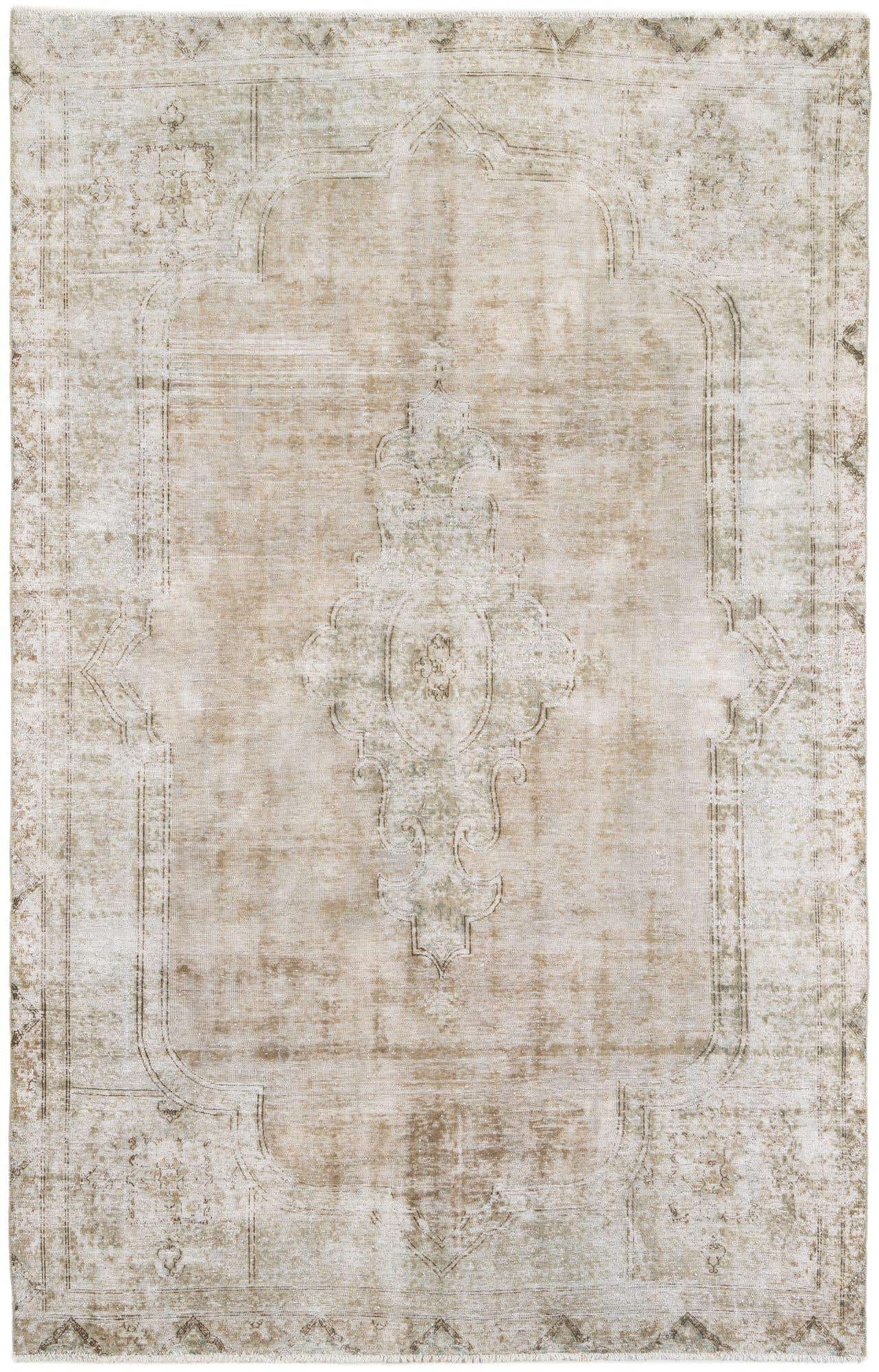 6' 7 x 10' 6 Hand Knotted Ultra Vintage Persian Wool Rug