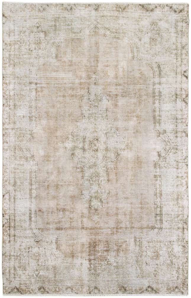 6' 7 x 10' 6 Hand Knotted Ultra Vintage Persian Wool Rug