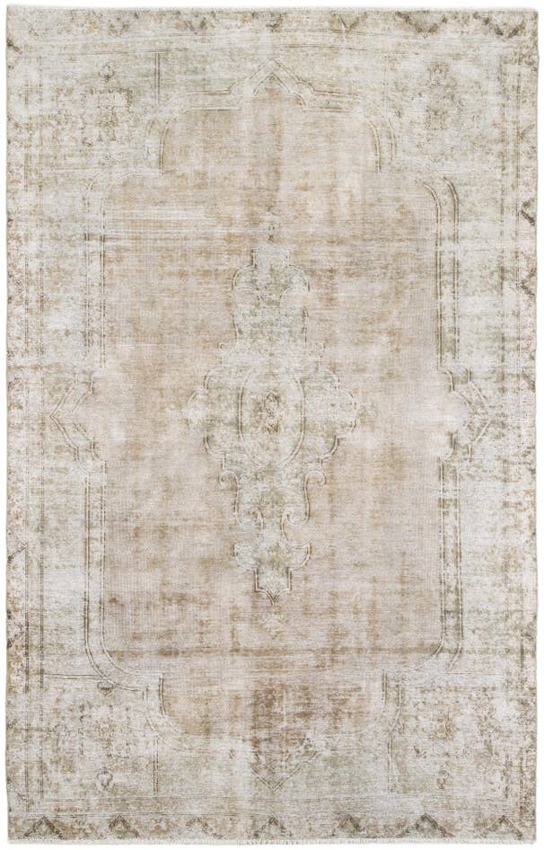 Detail image of 6' 7 x 10' 6 Hand Knotted Ultra Vintage Persian Wool Rug