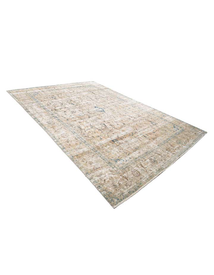9' 1 x 12' 9 Hand Knotted Ultra Vintage Persian Wool Rug