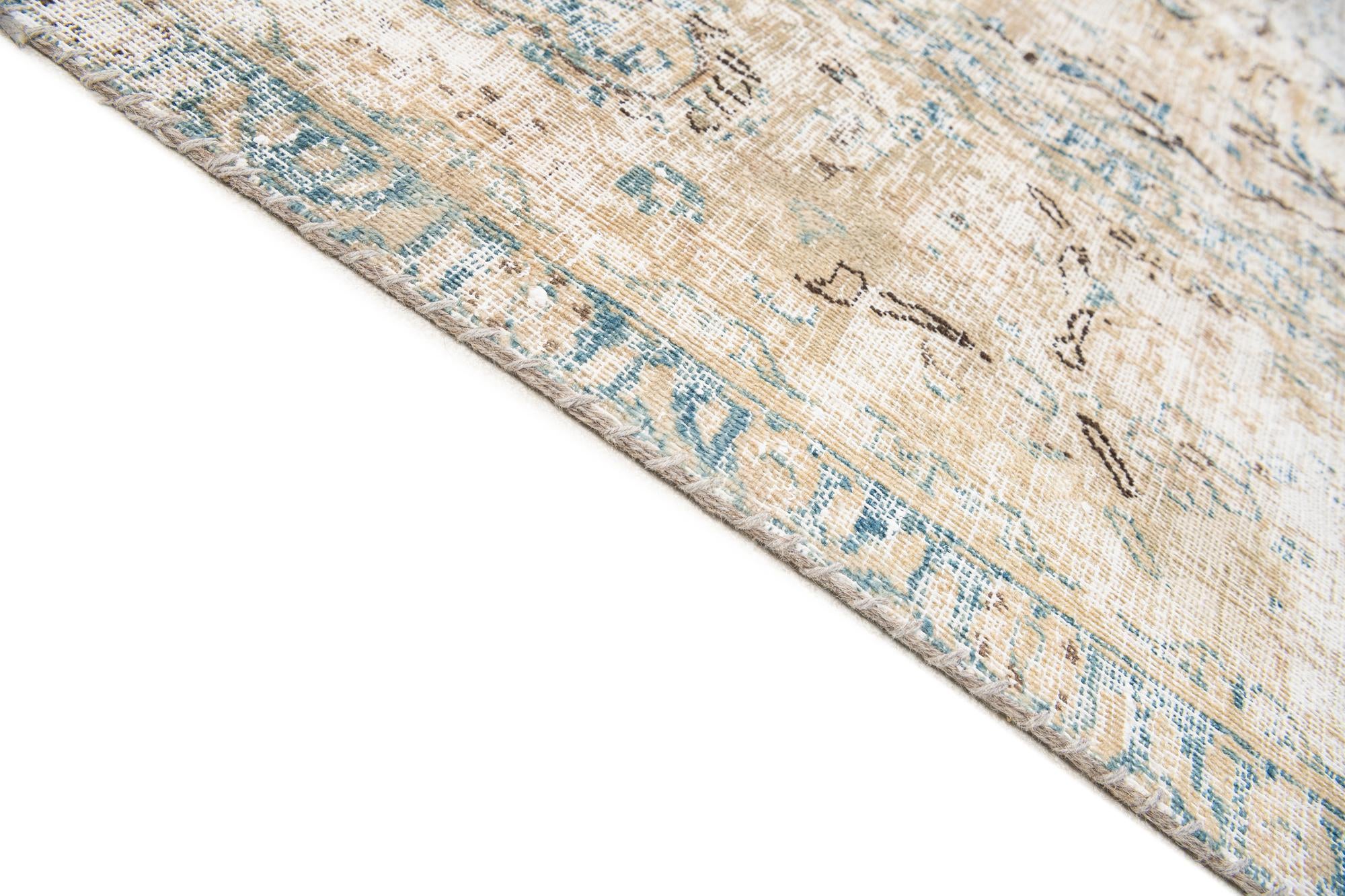 9' 1 x 12' 9 Hand Knotted Ultra Vintage Persian Wool Rug