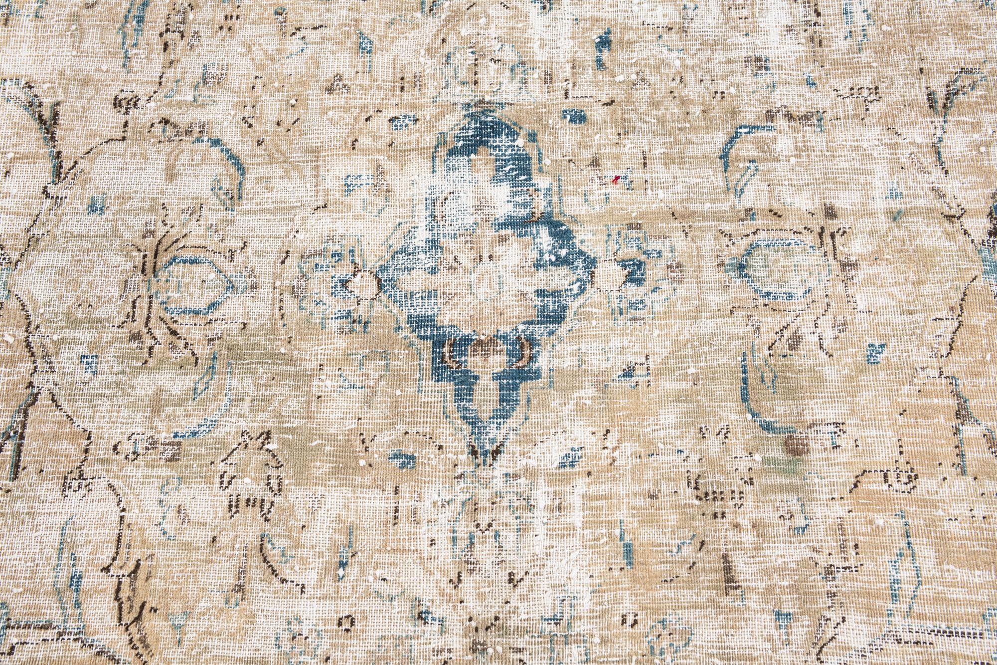 9' 1 x 12' 9 Hand Knotted Ultra Vintage Persian Wool Rug