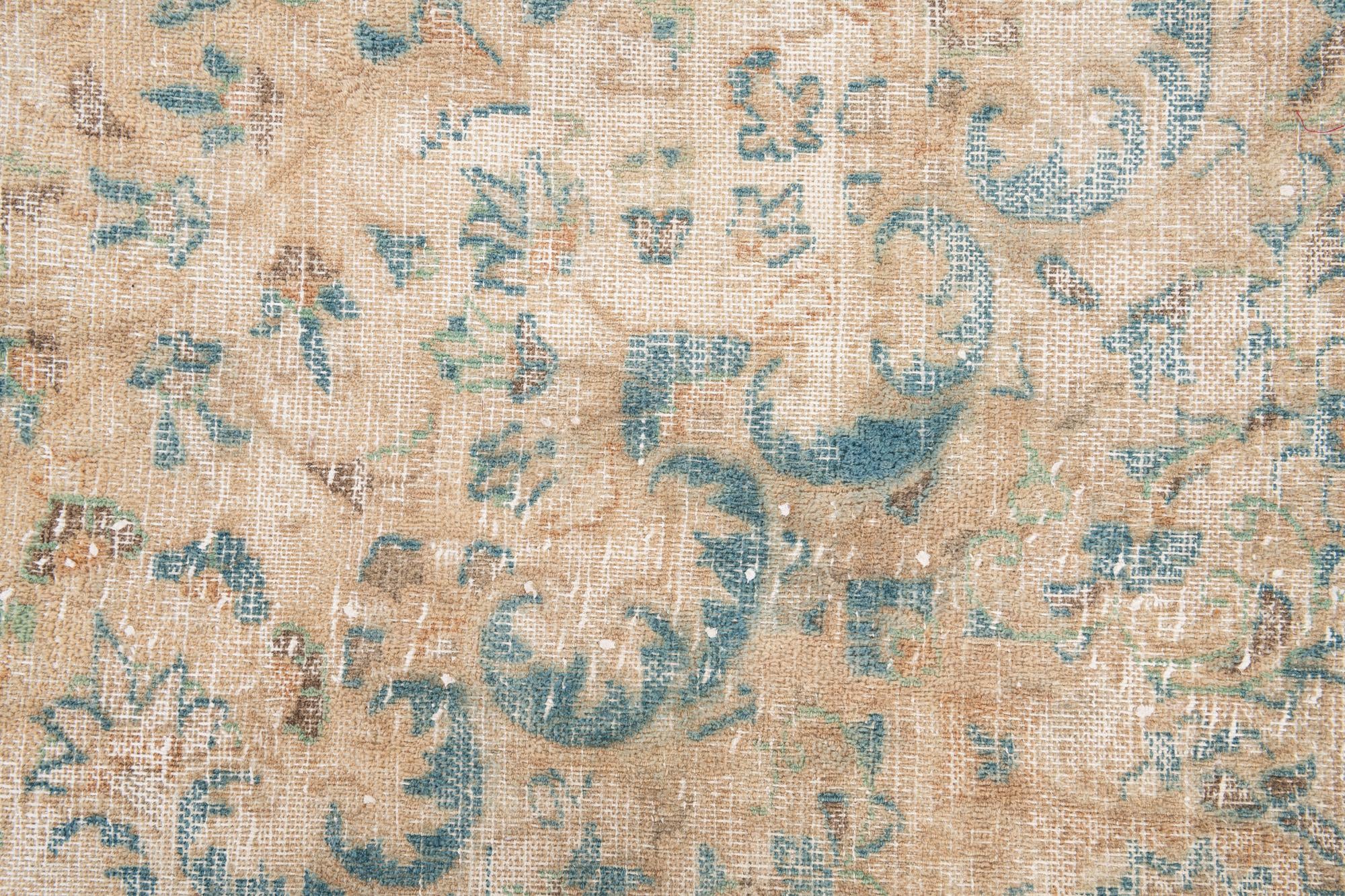 5' 7 x 9' 5 Hand Knotted Ultra Vintage Persian Wool Rug