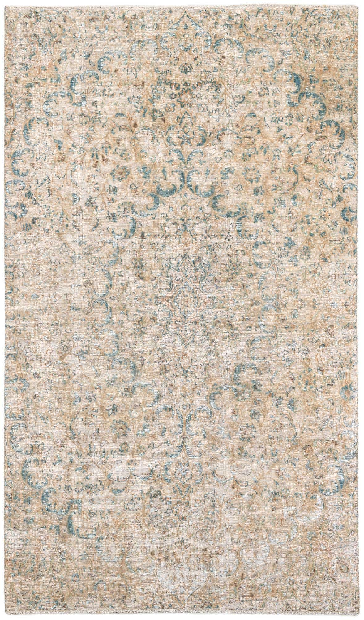 5' 7 x 9' 5 Hand Knotted Ultra Vintage Persian Wool Rug
