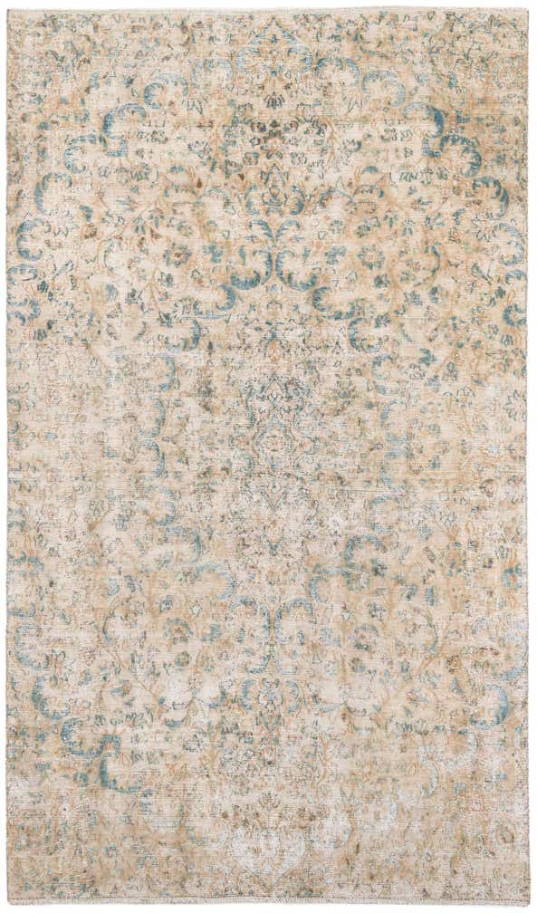 5' 7 x 9' 5 Hand Knotted Ultra Vintage Persian Wool Rug