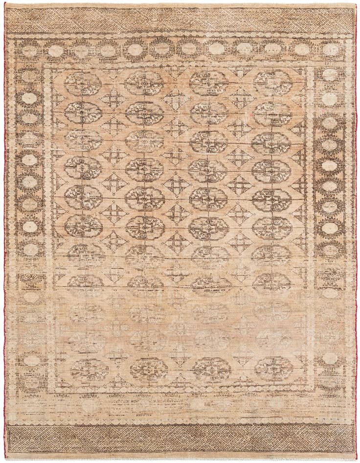 Detail image of 6' 6 x 9' 4 Hand Knotted Ultra Vintage Persian Wool Rug